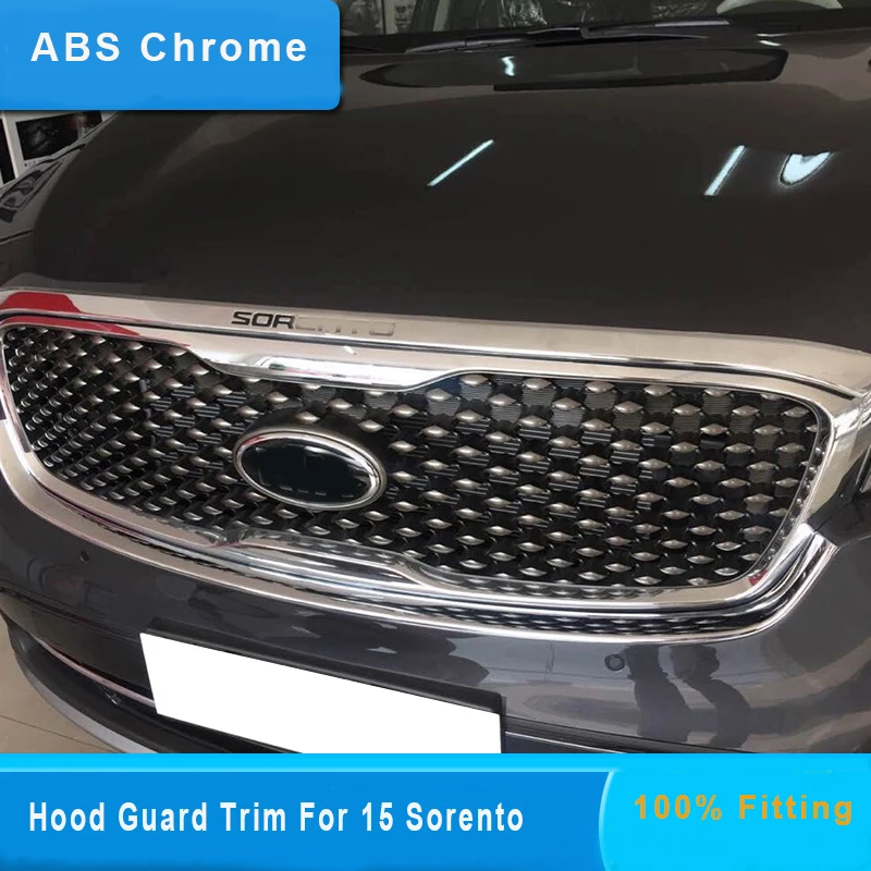 Хромированная крышка двигателя из АБС пластика накладка на крышку капота для Kia