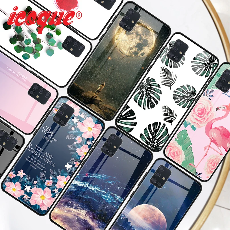 Роскошный стеклянный чехол для Samsung Galaxy S20 Plus S10 Ultra S10e A71 A51 A50 A20 A30 Note 10 9 8 S8 S9