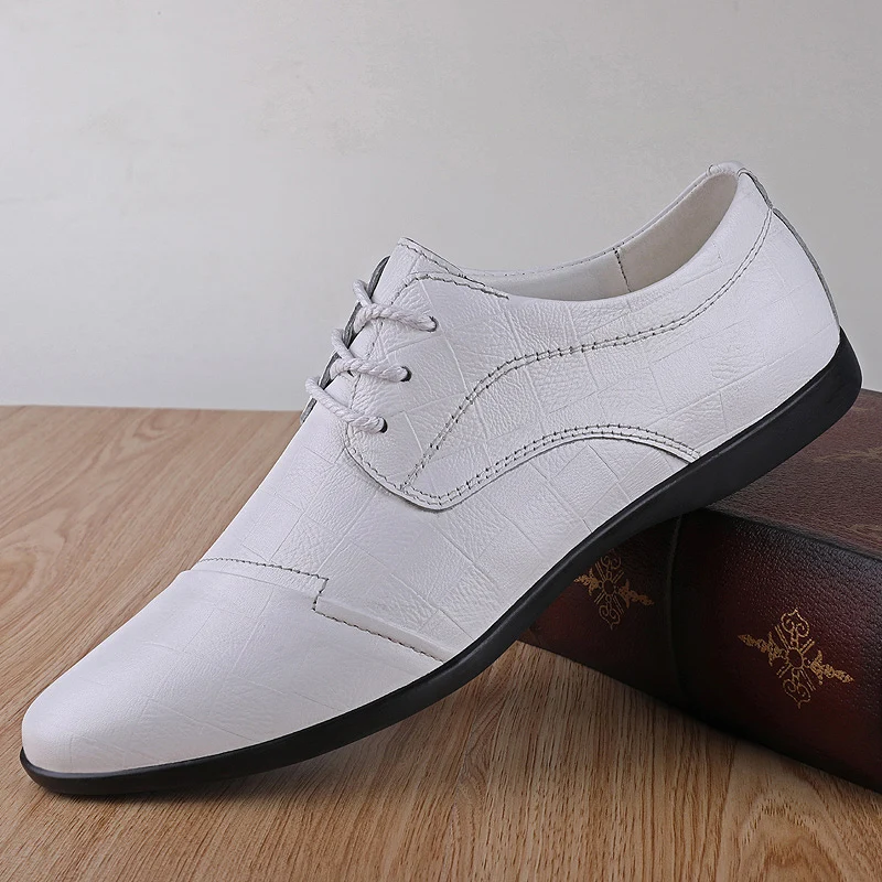

Men Shoes 2022 Fashion Business Lace up Shoes Comfy Luxury Genuine Leather New Brand Mens Casual Footwear Man Formal Oxford Shoe