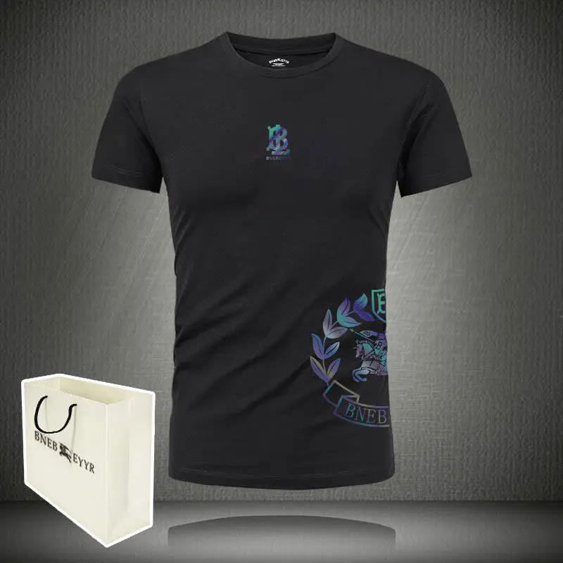 

Ice silk short sleeve T-shirt for young and middle-aged men's new versatile business top in 2021 summer