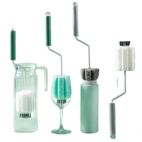 long handle rotary sponge cup brush practical kitchen cleaning tools kettle thermos wineglass baby bottle tumbler washing brush