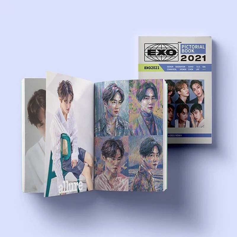 Exo подарок 2021 фотоальбом карта плакат Hd книга K-POP веера ядовитый Группа корейских