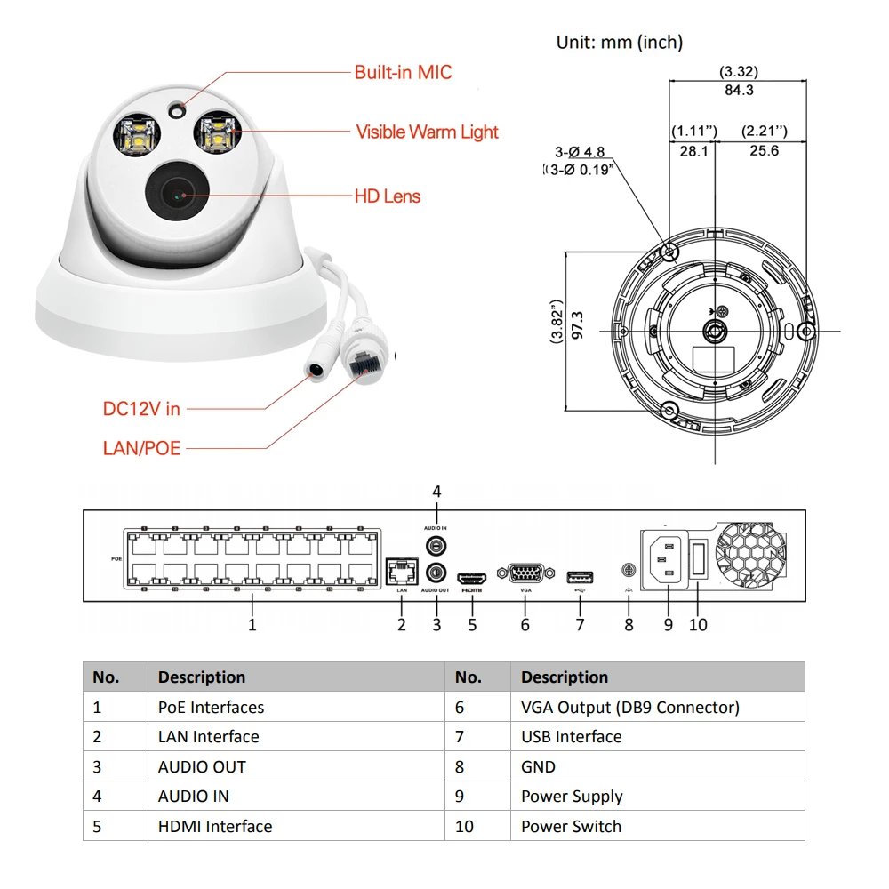 Hikvision совместимые наборы рандомный видеорегистратор 16P 16POE с 5-мегапиксельной