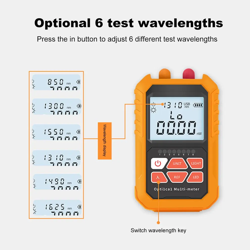3 в 1 Визуальный дефектоскоп сетевой тестер волоконно-оптического кабеля 5 км