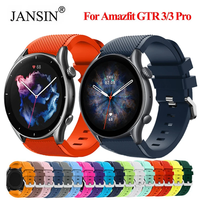 

Силиконовый ремешок для часов Huami Amazfit GTR 3 Pro GTR 3, браслет для спортивных часов для Huami Amazfit GTR 3 Pro GTR 3, Смарт-часы
