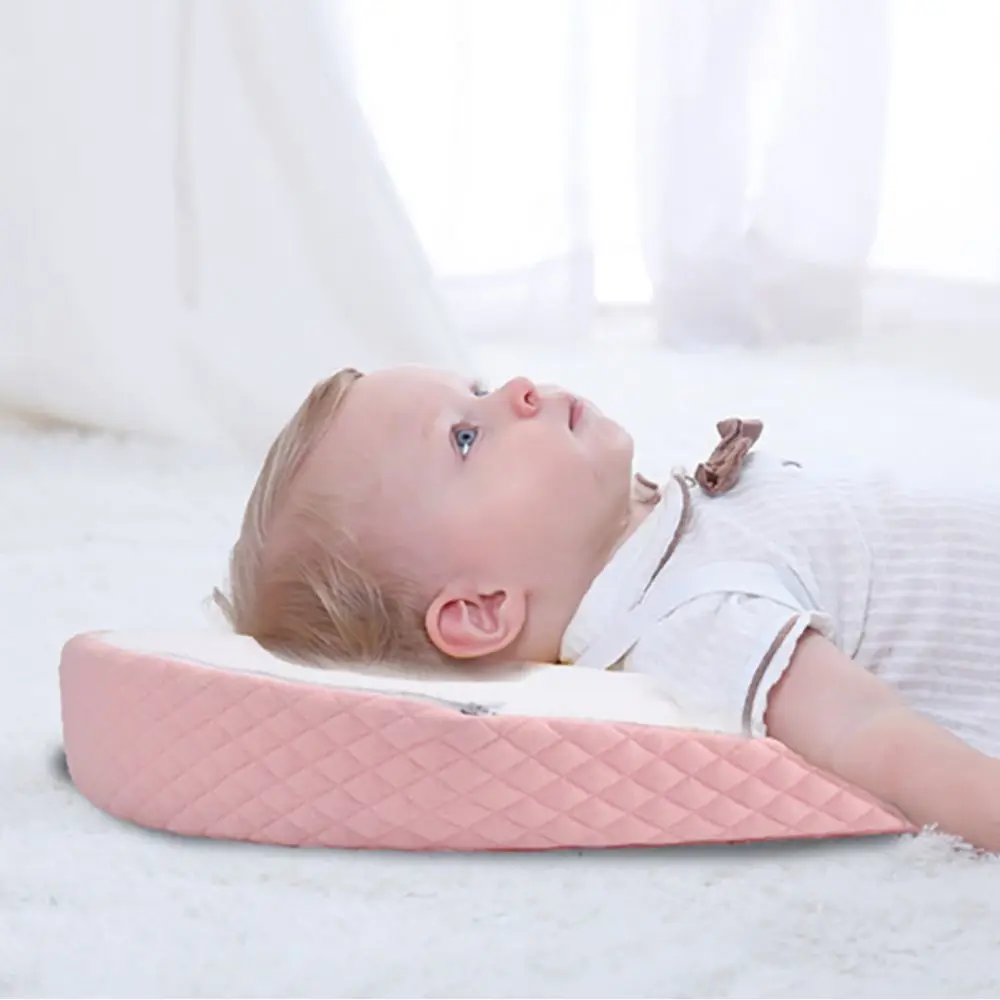 

Pillows For Children Non Slip Triangle Slope Round Shape Baby Bassinet Wedge Pillow Baby Head Protector Newborn Baby Cushion