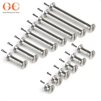 30pcs m5 6 50mm steel flat round double caps studs rivets stud fastener set metic nut and bolt assortment outside furniture