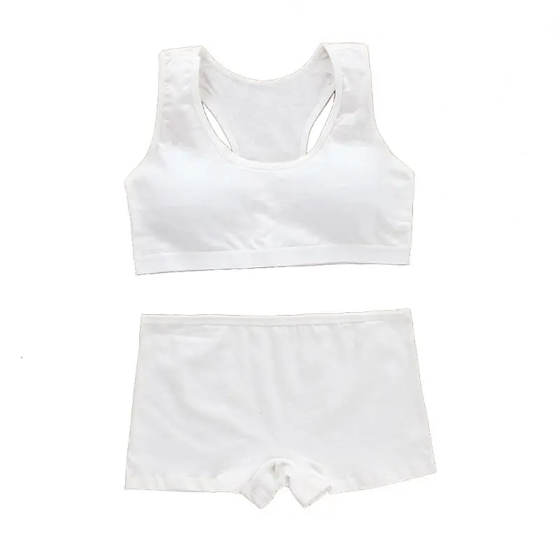 Комплект спортивного бюстгальтера для девочек подростков Нижнее белье