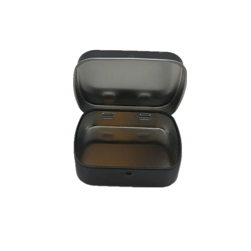 1 шт. дорожный серебристый металлический прямоугольный контейнер для