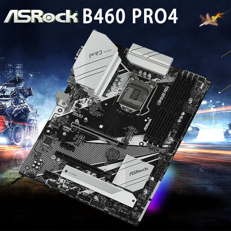 Preise Sockel LGA 1200ASRock B460 PRO4 Motherboard 10th-Gen Core/Pentium/Celeron DDR4 128GB PCI-E 3,0 M.2 Overlocking Desktop B460 ATX