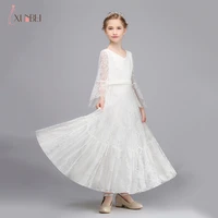 fast shipping in stock princess flower girl dresses girls pageant dresses lace first communion dresses evening party dresses