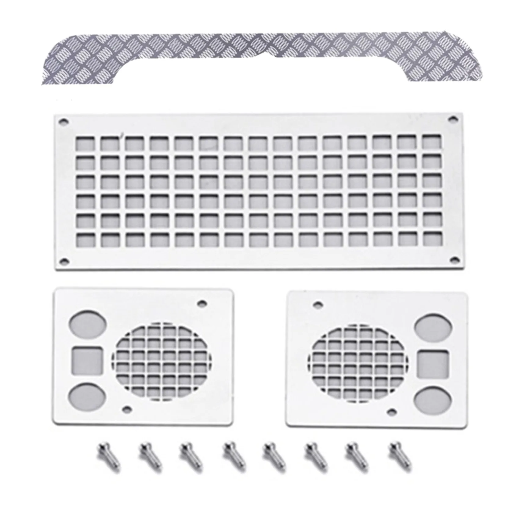 

Mesh Grille Intake Grille Cover Decoration with Shell Decorative Board Anti-Skateboard Reflector Decorative Strip