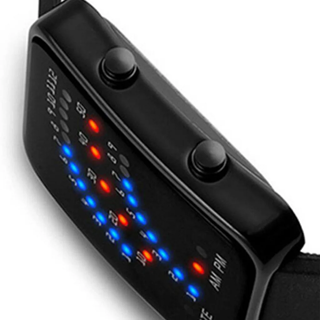 

Classic Square LED Sports Watch Alloy Strap Plastic Head Fashion Watch Student Men's Watch