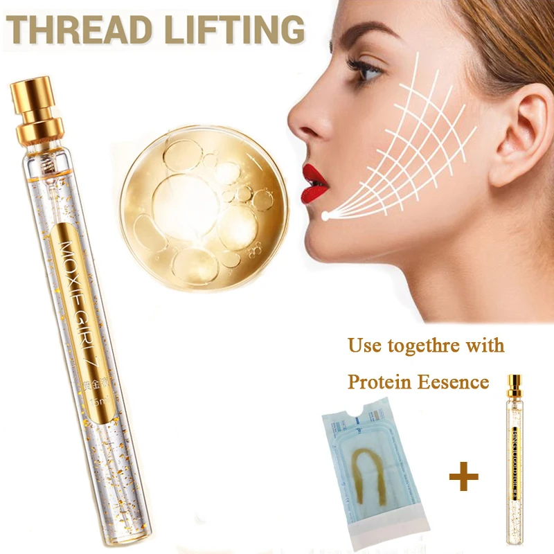 Наполнитель для лица абсорбирующий коллаген протеиновая нить подтяжка Шелковый