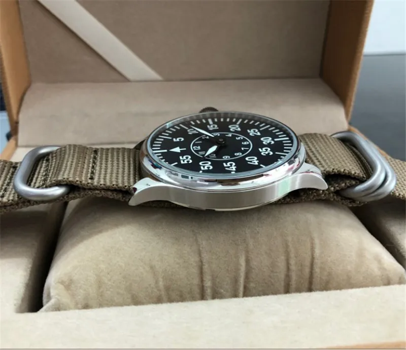 44 мм B-Uhr pilot ETA6497 Мужские механические часы ST3621 Move men t Супер Светящиеся мужские наручные часы Parnis в стиле милитари