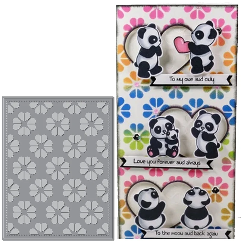 Прямоугольный цветочный узор металлические Вырубные штампы квадратные узоры