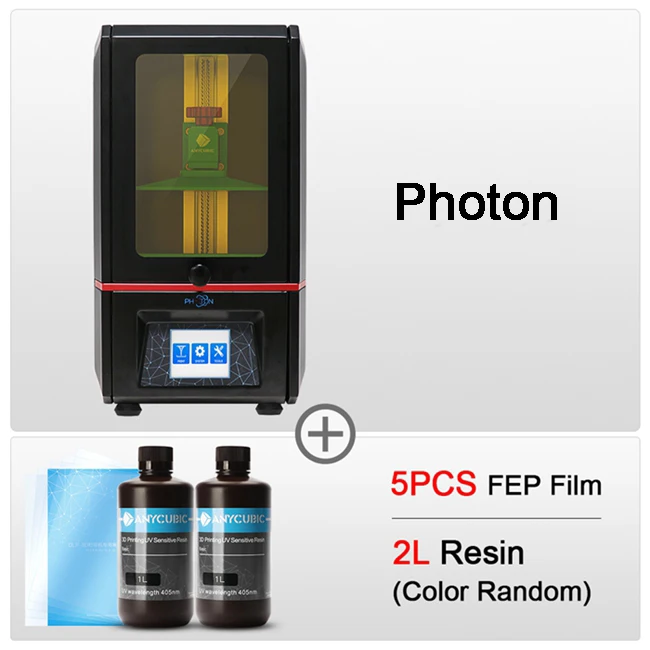 Photon add 2L 5FEP ANYCUBIC Фотон 3D-принтеры комплект 405nm смолы объект соглашения о качестве предоставляемых услуг принтер с 2,8 дюйма Цвет на тонкопленочных транзисторах на тонкоплёночных транзисторах Экран 3D-принтеры набор «сделай сам» impressora 3d - Цвет: Photon add 2L 5FEP