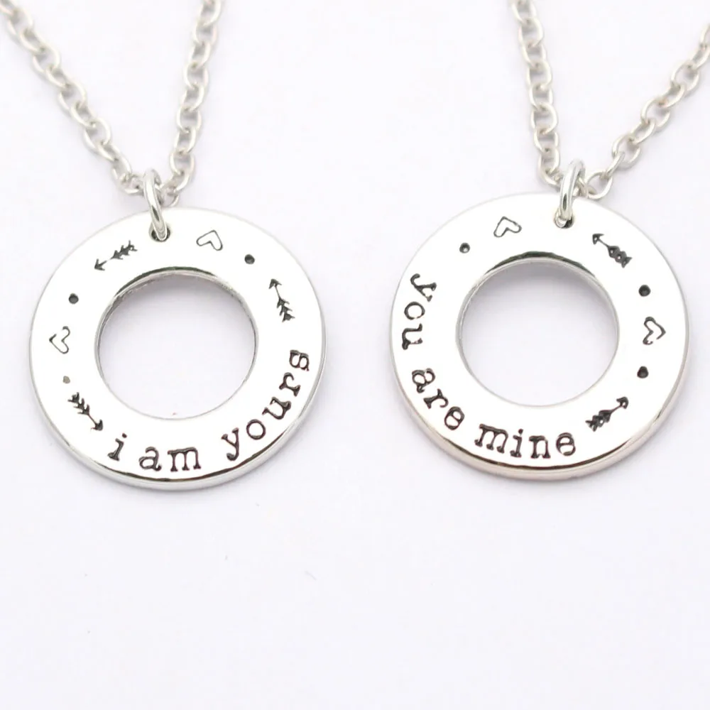 Я ваш вы мой набор из 2 ожерелий Брелки для пар подарки Подарок на годовщину