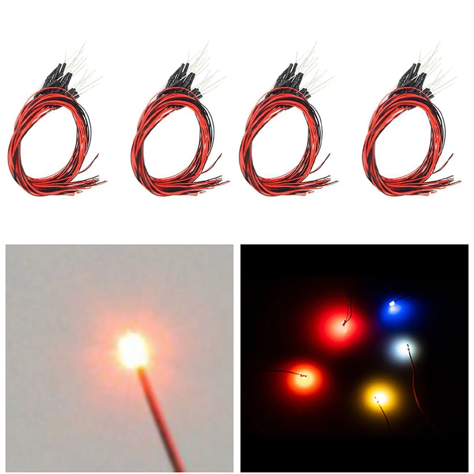 

80x 30cm Pre Wired Led Lamp Light Set for Miniature Street Railway Train