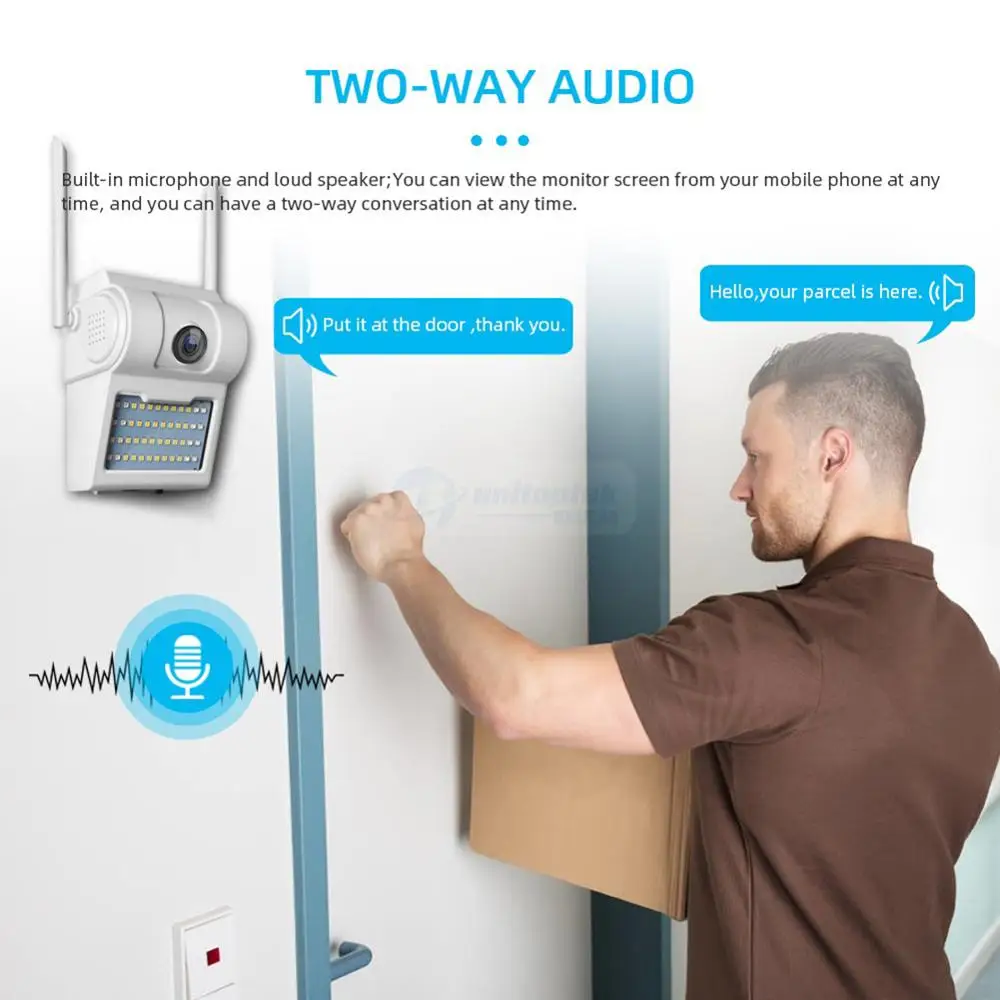 Беспроводная уличная настенная лампа 1080P HD Wi-Fi IP-камера цветное ночное видение