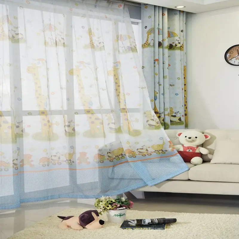Затемняющие шторы Северной Европы занавески с изображением жирафа для спальни