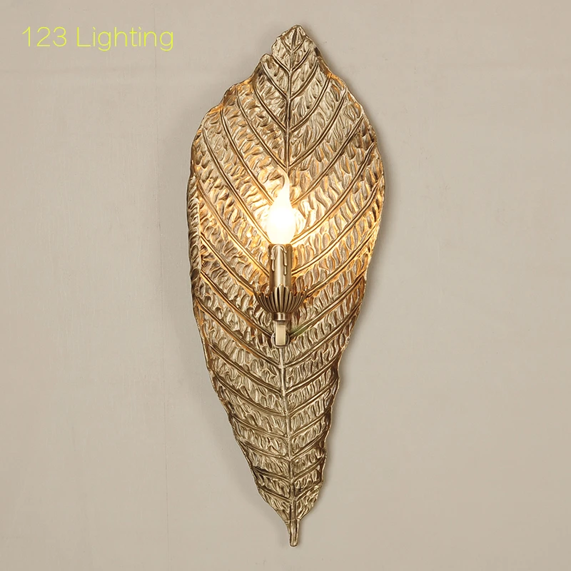 Уникальная светодиодная настенная лампа в форме листа настенное бра для