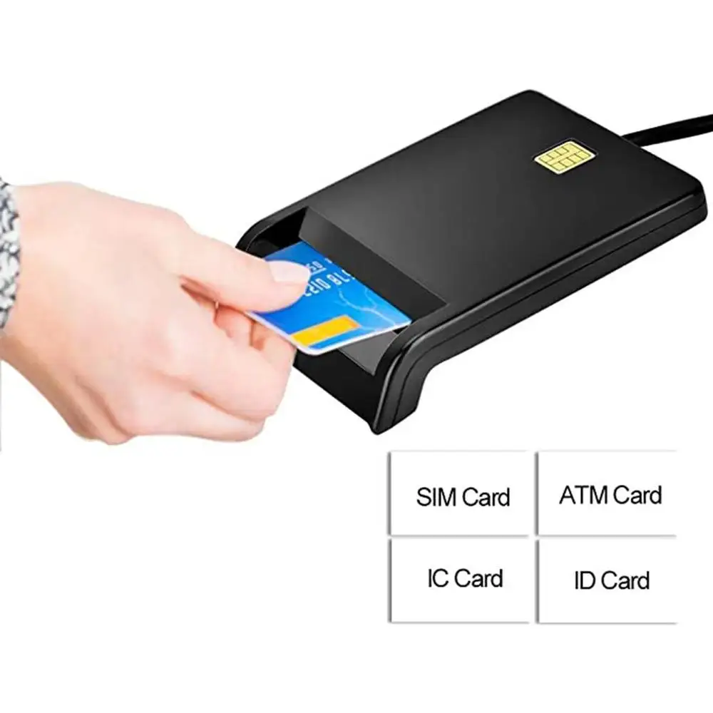 Считыватель смарт карт Usb Sim кардридер для банковских Ic / Id Emv Tf Mmc Ccid Iso 7816