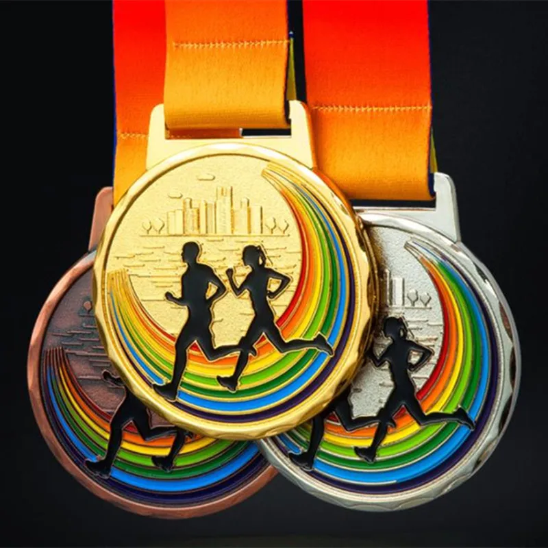 

High Quality!Running Medal Marathon Games Medal Gold Champion Track And Field Competition,Free Shipping