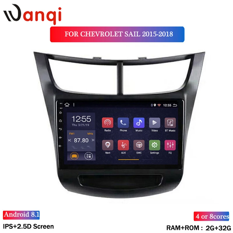 Wan qi 2G ram 32G rom 9 дюймов Android 8 1 Автомобильная Мультимедийная система для Chevrolet Sail 2015