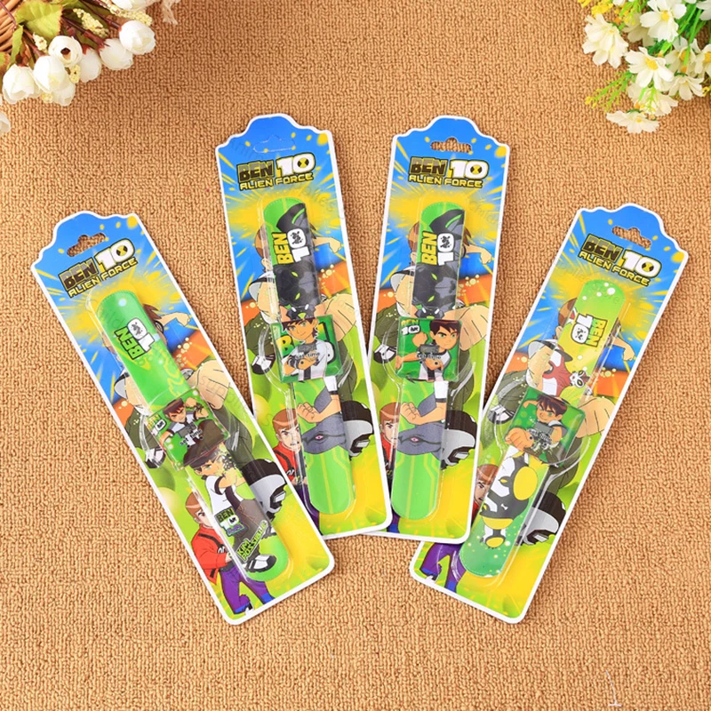 Ben 10 Anime Figures Cartoon Children Watch Color Random Kids Clock Plastic Student Wrist Watches for Girls Boys Birthday Gifts