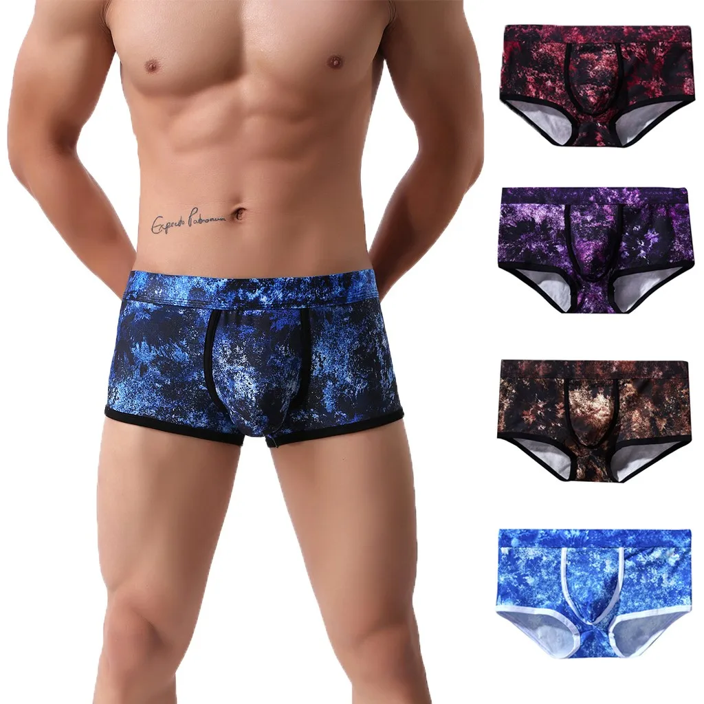 SAGACE новые мужские мягкие дышащие крашеные Сексуальные трусы боксеры