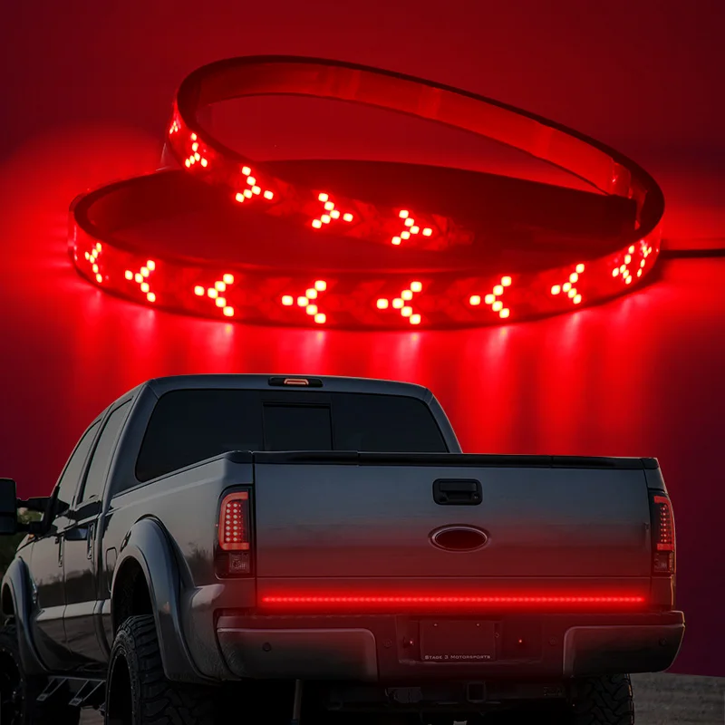 

24V Truck Brake Light Warning Signal Flexible LED Strip Rear Tail Running Reverse Double Flash Red Lights Multi-purpose