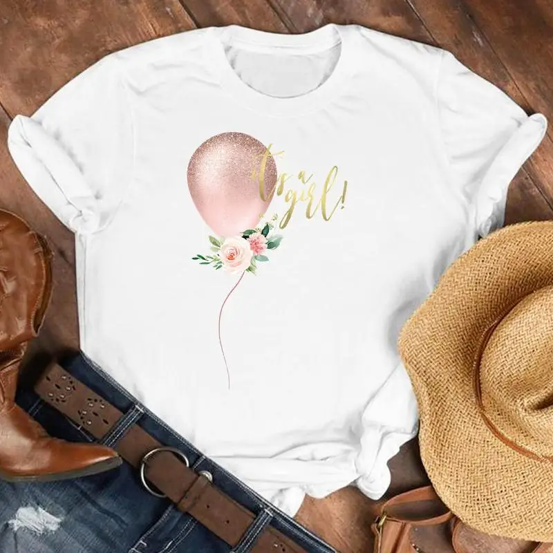 

Women Clothing Balloon Plant Trend 90s Fashion Clothes Casual Short Sleeve Female Summer Tshirt Top Graphic Tee T-shirt