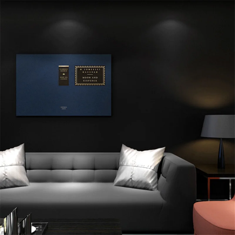 beibehang new Black silk brushed wallpaper Pure black waterproof living room PVC matte bedroom clothing store vintage | Обустройство