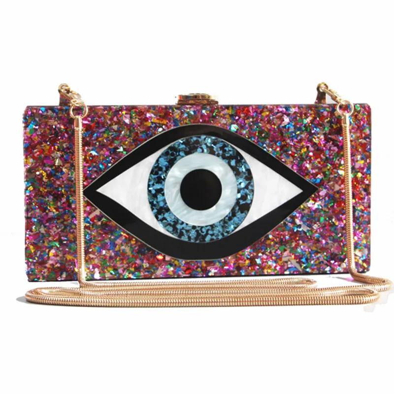Акриловая коробка сумка клатч женские вечерние сумки красочный женский кошелек