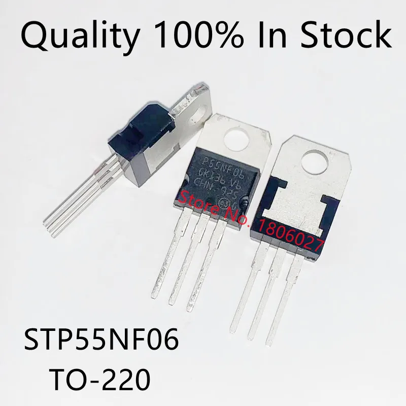 

10 шт./лот P55NF06 STP55NF06 50A 60V полевой эффект MOS прибор для того, чтобы-220