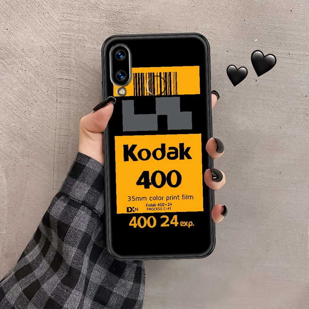 

Fashion Kodaks Brand Phone case For Huawei P Mate P10 P20 P30 P40 10 20 Smart Z Pro Lite 2019 black silicone waterproof luxury