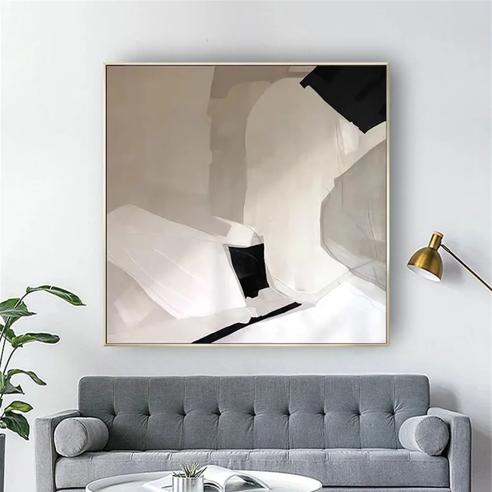 100% ручная роспись абстрактная линия цветок картина маслом на холсте настенный