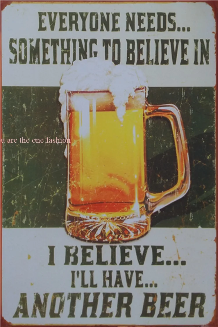 Металлическая жестяная вывеска для напитков пива без работы знаки в стиле ретро