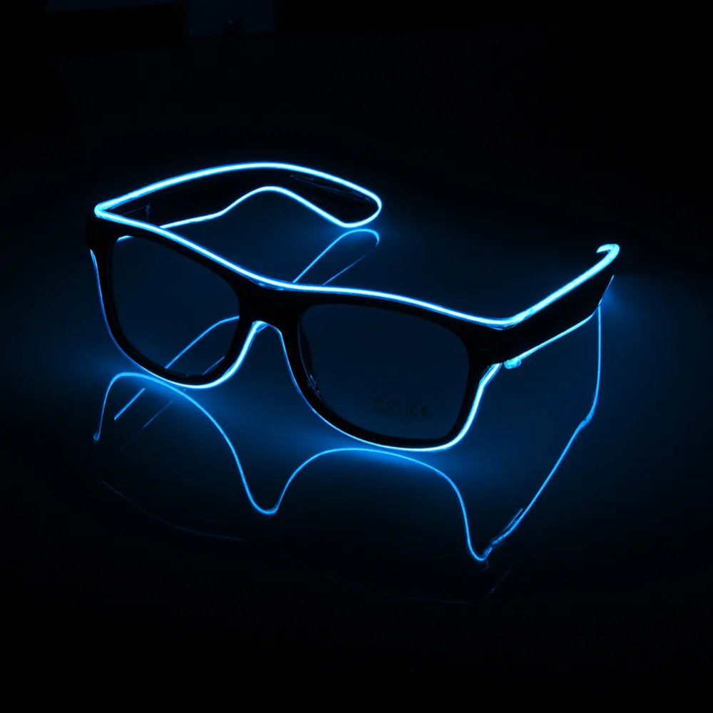 Flashing Glasses EL Wire LED Glowing Party Supplies Lighting Novelty Gift Bright Light Festival Glow Sunglasses|Сверкающие товары
