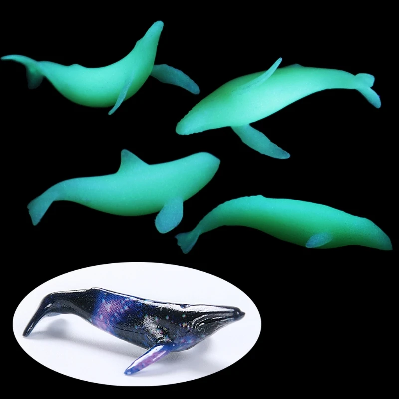 

5Pcs Mini Whale Modeling Resin Mold Ocean Luminous Whale Fillers DIY Filling Materials Resin Art Jewelry Making Crafts X4YA
