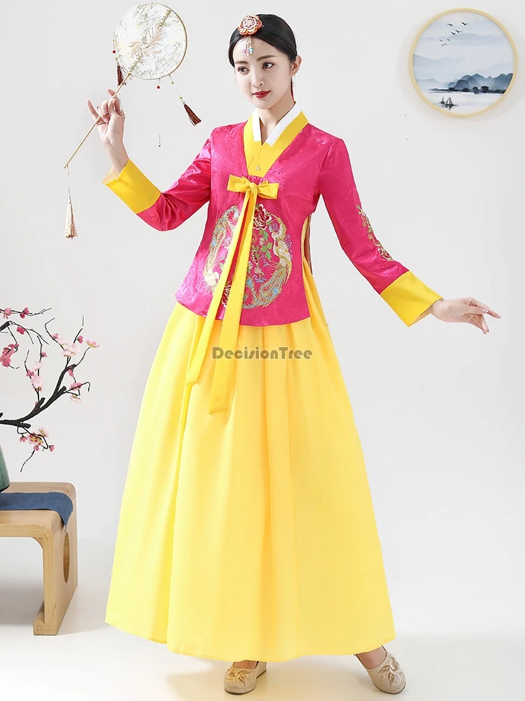 

2023 hanbok for women korean traditional costume minority palace performance court clothes flower year wedding party dance dress