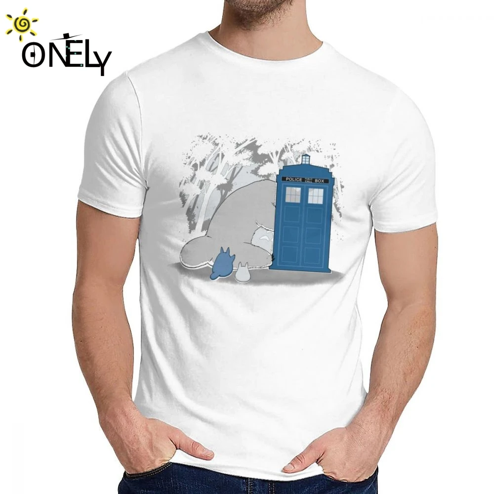Круглый вырез лесные духи Тоторо Хаяо Миядзаки футболка Повседневное мужские