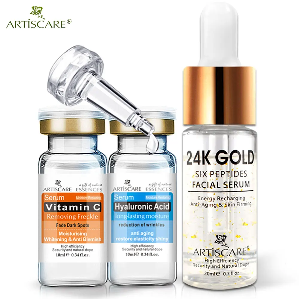ARTISCARE 24K Gold Six сыворотка с пептидами + Сыворотка витамином C гиалуроновой кислотой