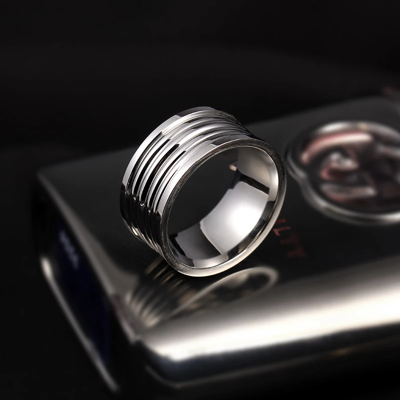 Мужское и женское золотое кольцо MANGOSKY из титановой нержавеющей стали 10 мм с