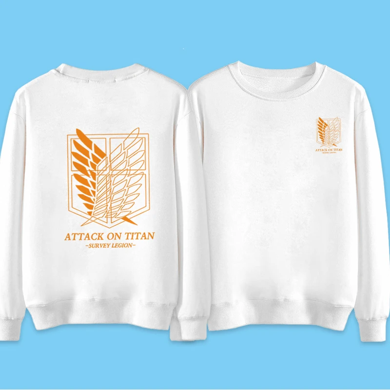 Толстовка Attack on Titan толстовки с аниме пуловеры унисекс уличная одежда топы