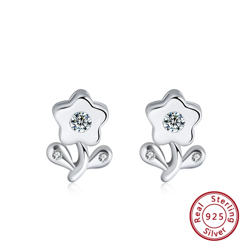 se110 ORSA JEWELS женские серьги в форме цветка 925 пробы серебро AAA CZ романтические серьги для девушек женские вечерние ювелирные изделия подарок SE110 - Цвет камня: se110