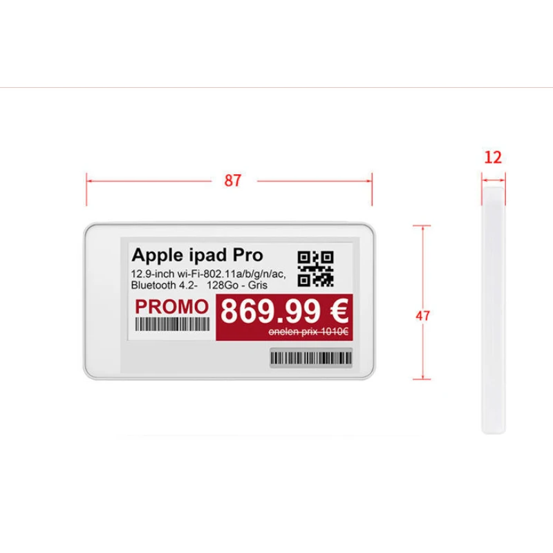2.1 / 2.9 Inch Eink Screen Price Tag Display Shelf Label Wireless Control Unified Product Information Multiple Sizes | Канцтовары для