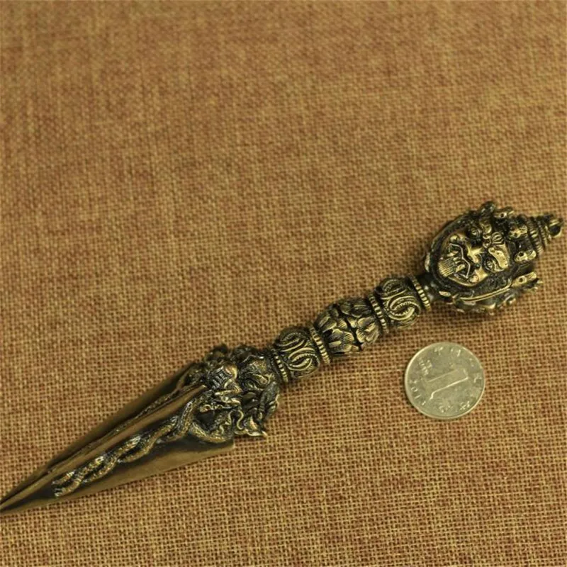 20 см тибетский Будда Тантрический Пест Ваджра Тантра ваджракилая фурпа из сплава
