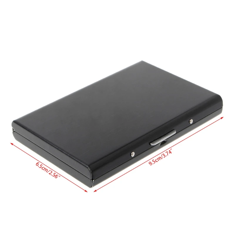 

Black Stainless Steel Keeper Business Name Credit ID Card Pocket Case Box Holder